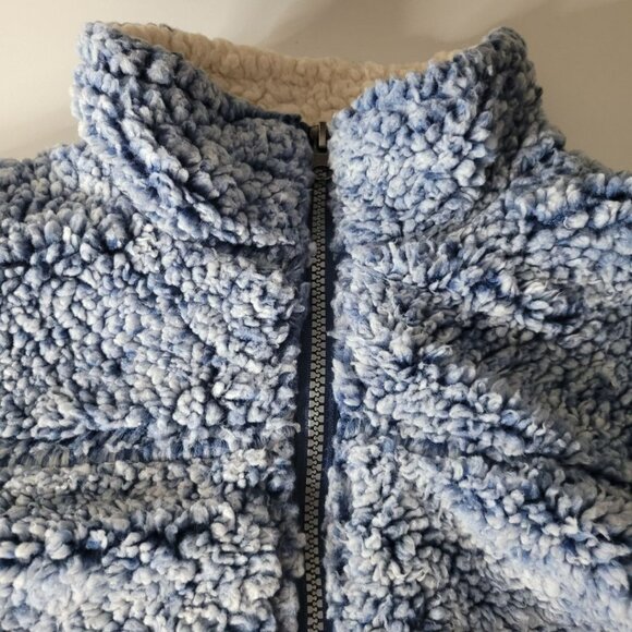 Canyon Creek Sherpa Pullover Sweater Blue Fluffy Soft Womens Large Long Sleeve - Picture 5 of 9